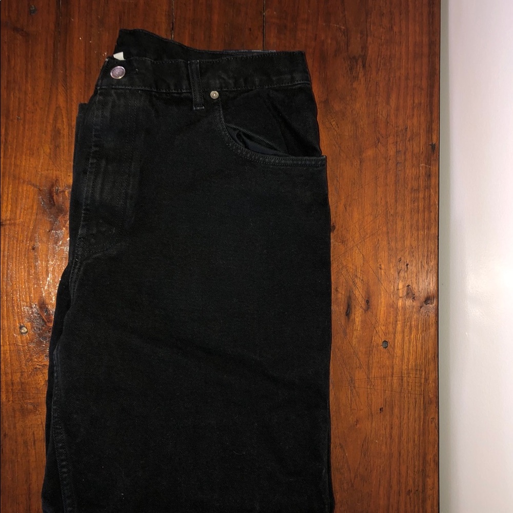 Black denim pants